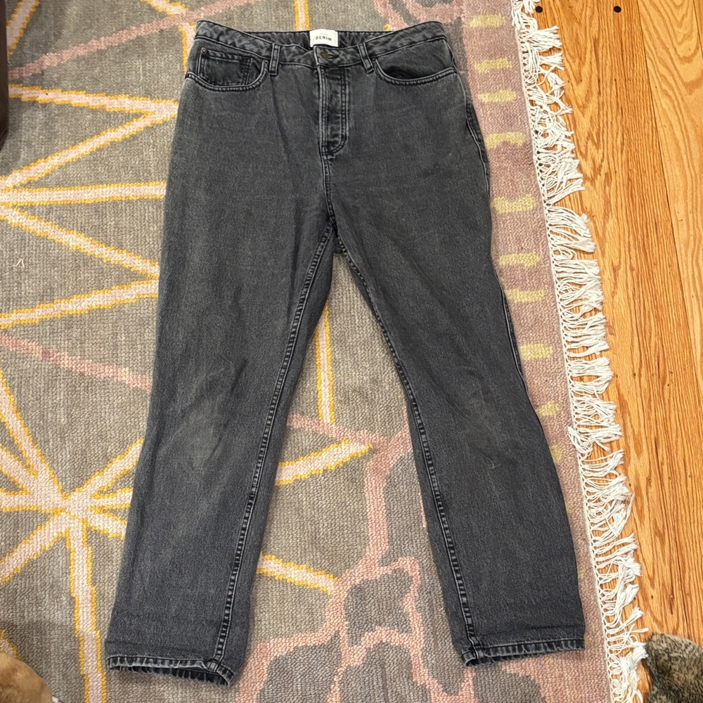 Sezane Charcoal Women's Straight Leg Jeans